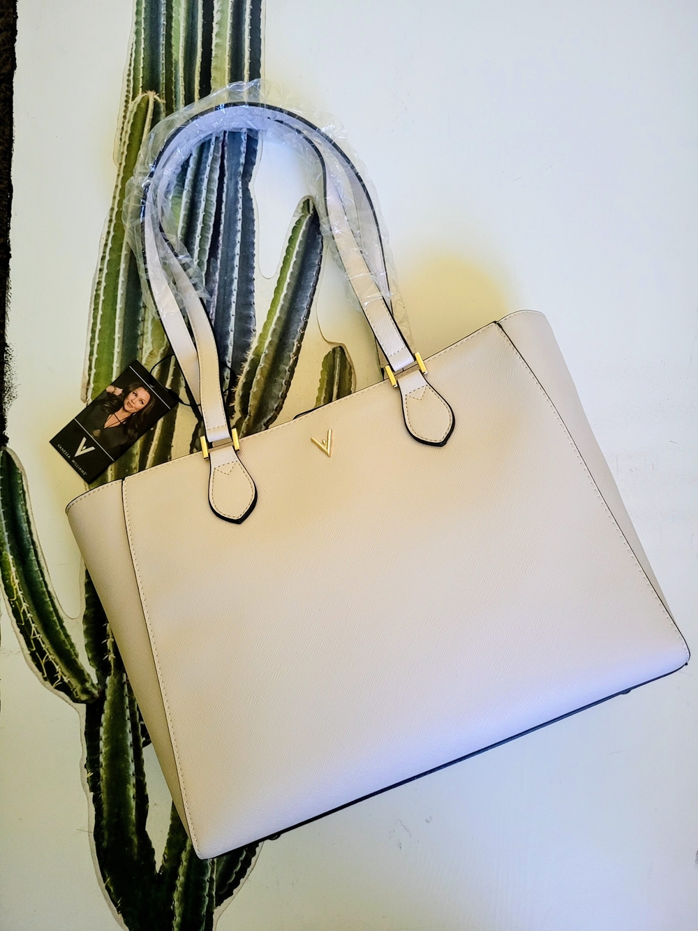 Vanessa Williams Off White Lush Large Tote Bag